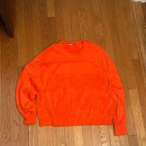 Aerie Bold Orange Fuzzy Sweater